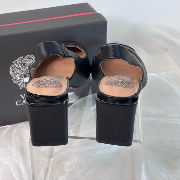 Vince Camuto Women’s Black Hamden Slingback Pointed Cap Toe Pump Size 7.5 - Picture 5 of 9